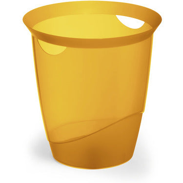 DURABLE 16L ORANGE TRANSPARENT WASTE BIN