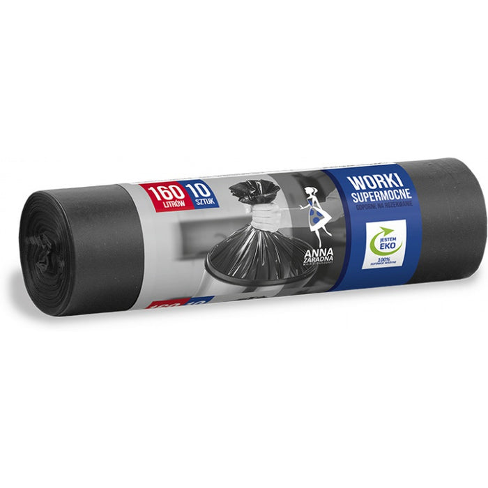 BIN BAGS 160L LDPE BLACK (10)