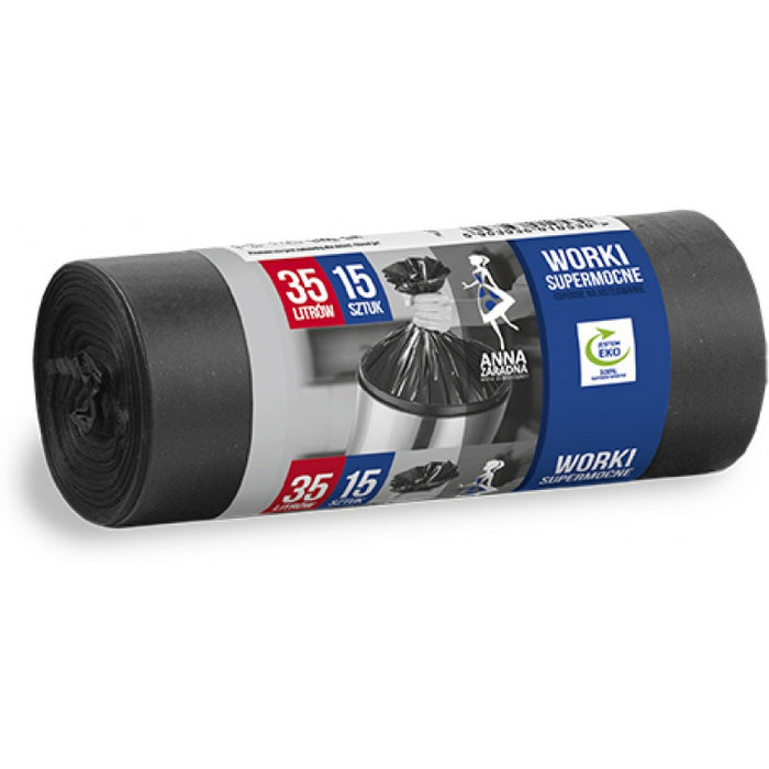 GARBAGE BAGS 35L LDPE BLACK (15)