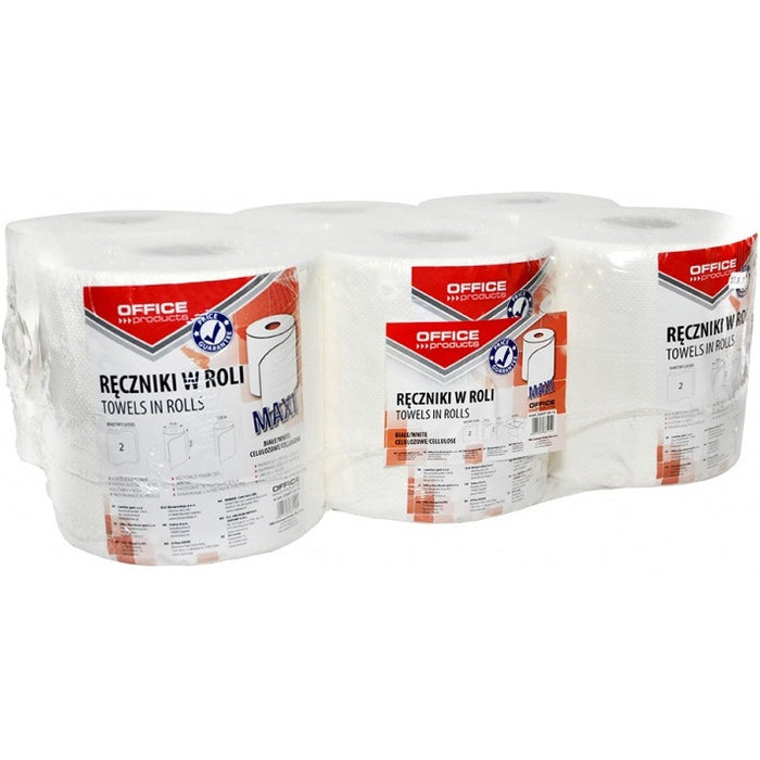 Paper Towels Office Products 120m 2ply cellulose white (6)