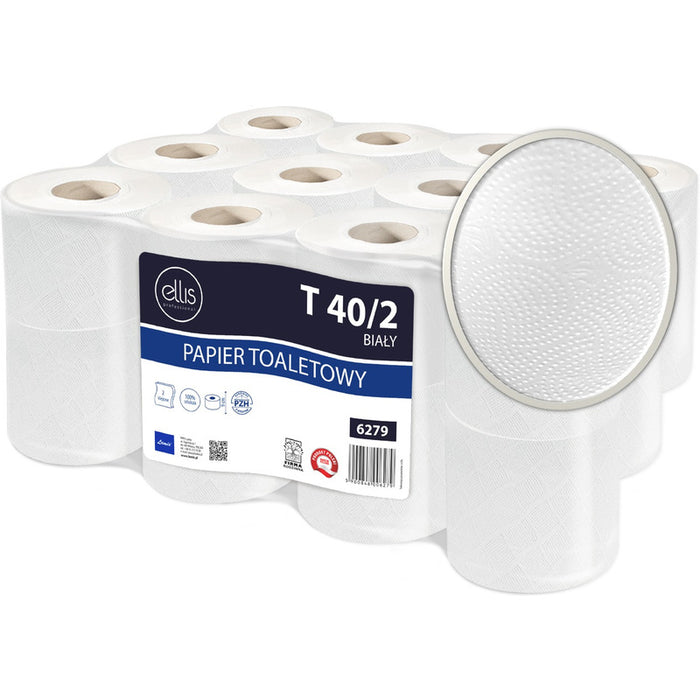Toilet paper Ellis 40m 2ply cellulose white (24)