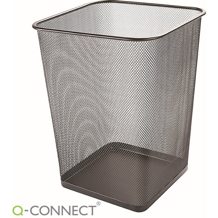 Q-Connect 18L Metal Bin Black