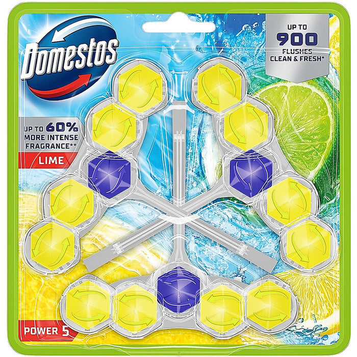 Toilet Rim Block Domestos Power 5 50g Lime (3)