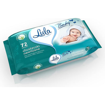 Chusteczki nawilżane Lula Baby z aloesem (72)