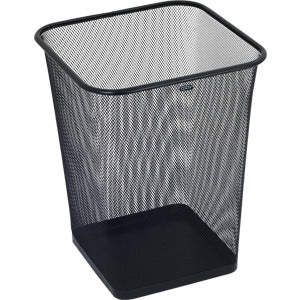 METAL WASTE BIN 18L SQUARE BLACK