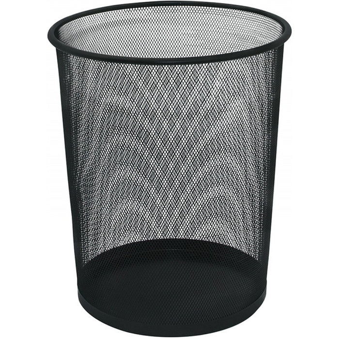 Q-Connect 19L Black Metal Waste Bin