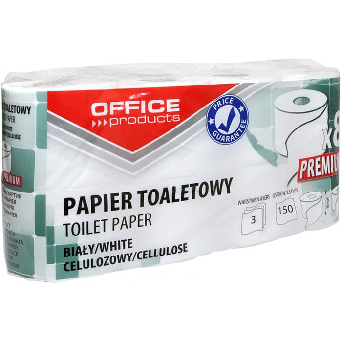 Toilet paper Office Products 15m 3-ply cellulose white (8)