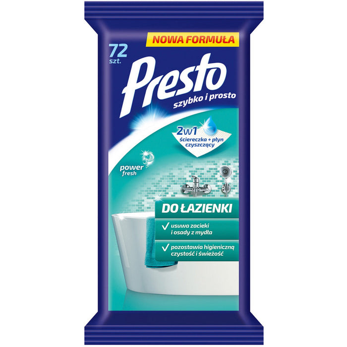 Presto Bathroom Wet Wipes (72)