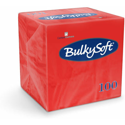 BulkySoft 24x24cm 2-ply red cellulose napkins (100)