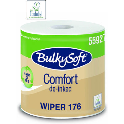 BulkySoft 176m 2-ply white cellulose roll towel