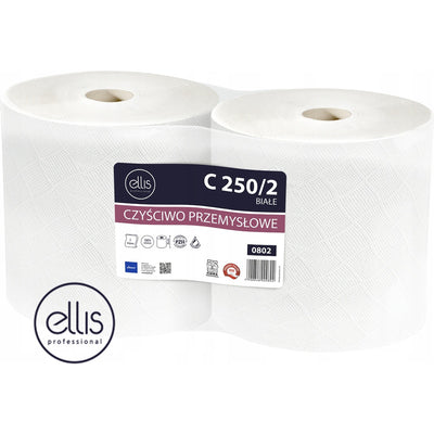 Ellis Paper Wiper Roll 240m 2-ply cellulose white (2)