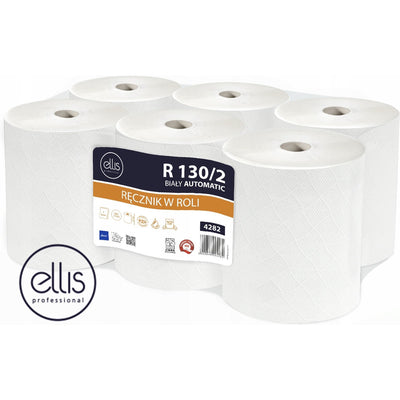 Ellis Paper Towel Roll 130m 2ply cellulose white (6)