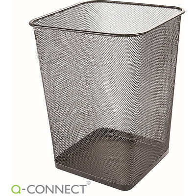 Q-Connect 18L Metal Bin Black