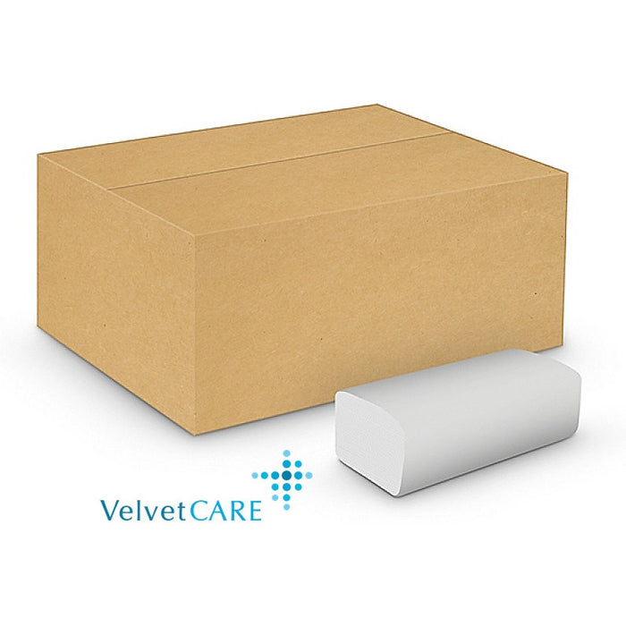 Velvet Care V-Fold 2-Ply White Cellulose Paper Towels (20x150)