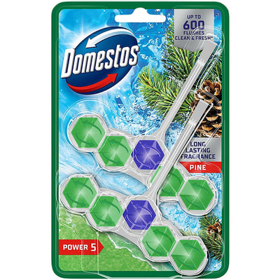 Domestos Power 5 Toilet Rim Block 50g Pine (2)