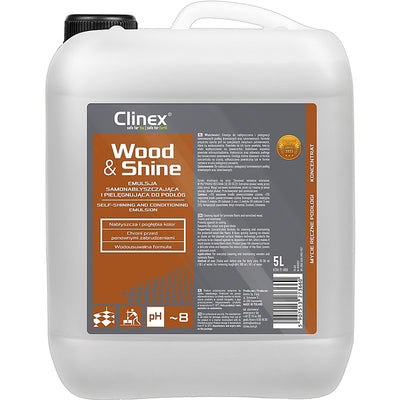 CLINEX Wood&Shine Emulsion, self-polishing and nourishing floor polish 5l