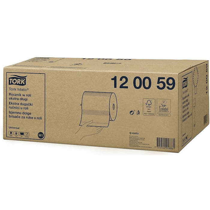 Tork Matic H1 280m 1ply white paper towel roll (6)