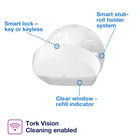 Toilet paper dispenser T2 Tork 555000 White