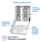 TORK Dozownik do Papieru Toaletowego Beztulejowego Bialy T7 -55 80 51